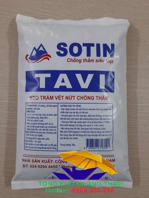 Thi công Đại lý chính hãng bán Địa chỉ bán Tổng kho phân phối Keo trám vết nứt chống thấm TAVI Sotin