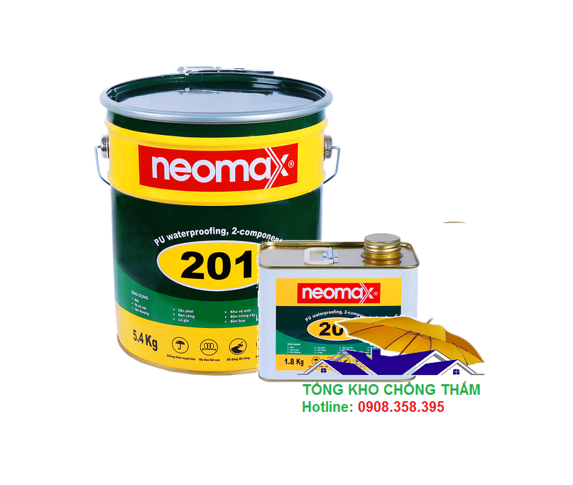 Neomax 201 - gốc PU cao cấp polyurethane 2 thành phần thùng 7.2 kg