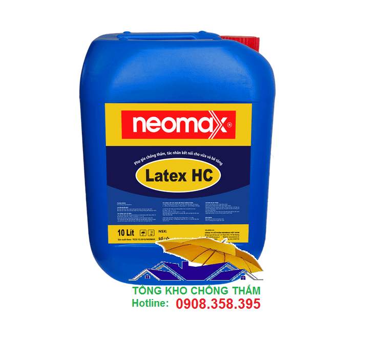 Neomax Latex HC - Phụ gia chống thấm trộn xi măng 5l
