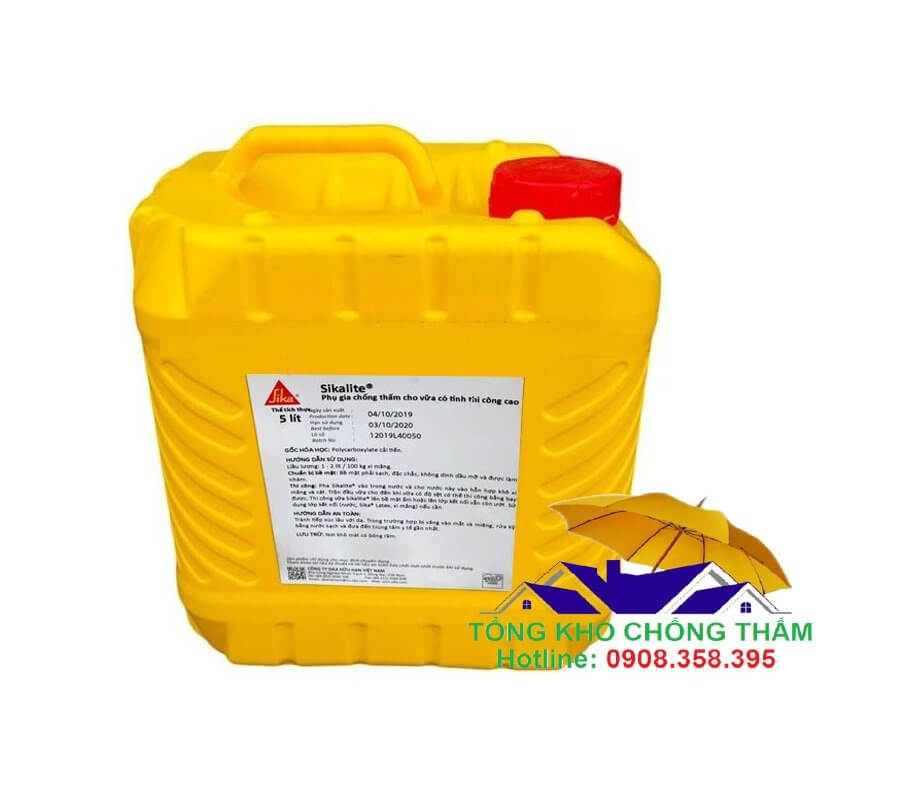 Phụ gia chống thấm Sikalite - Can 5 lít
