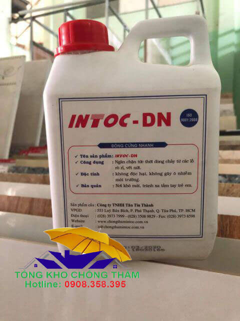 Intoc Dn – Dung dịch đông cứng nhanh trộn xi măng