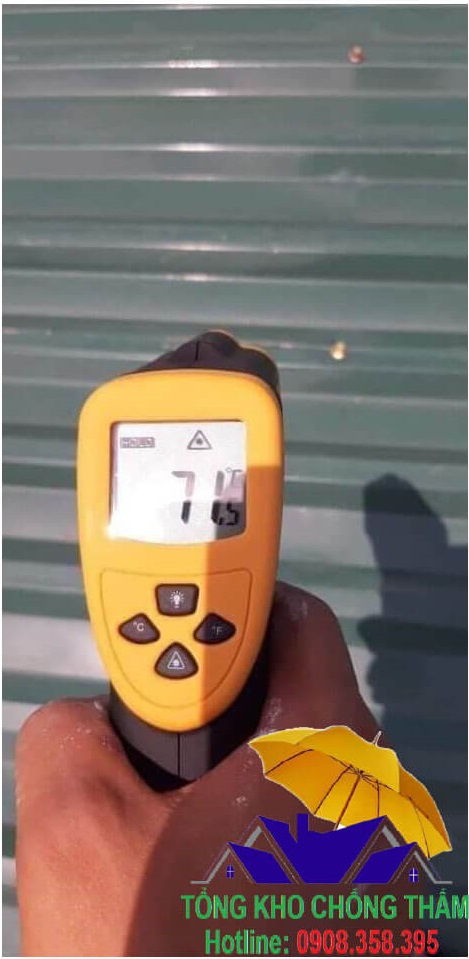 Kiểm tra nhiệt độ trước khi thi công sơn chống nóng PCG Asuza AS132 