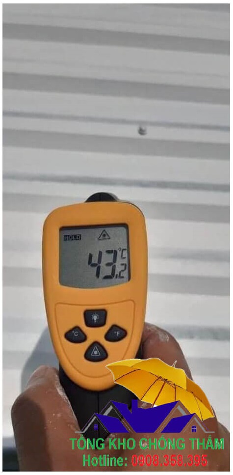Kiểm tra nhiệt độ sau khi thi công sơn chống nóng PCG Asuza AS132 