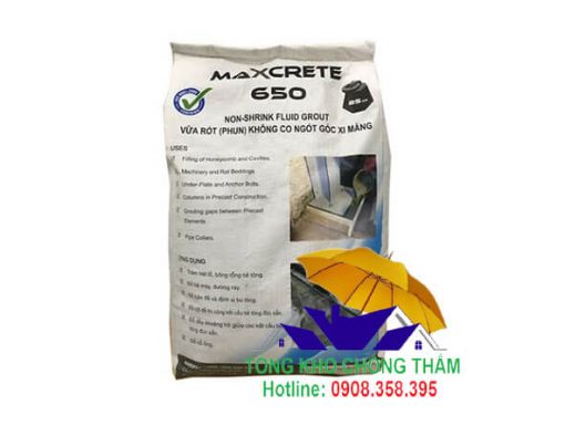 Maxcrete 650 - Vữa rót tự chảy không co ngót mác 650