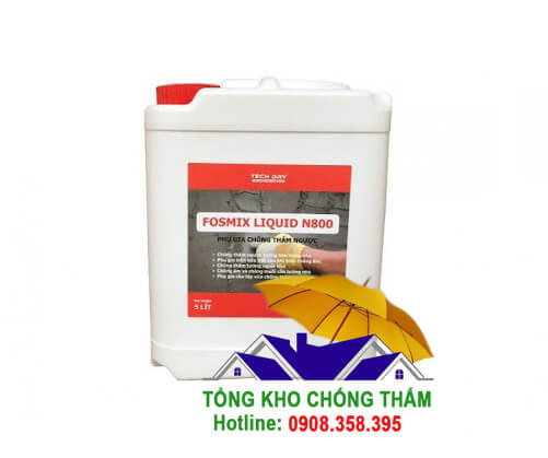 Fosmix Liquid N800 Hóa chất chống thấm ngược trộn vữa xi măng bê tông