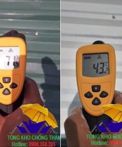 Kiểm tra nhiệt độ trước và sau khi dùng sơn chống nóng