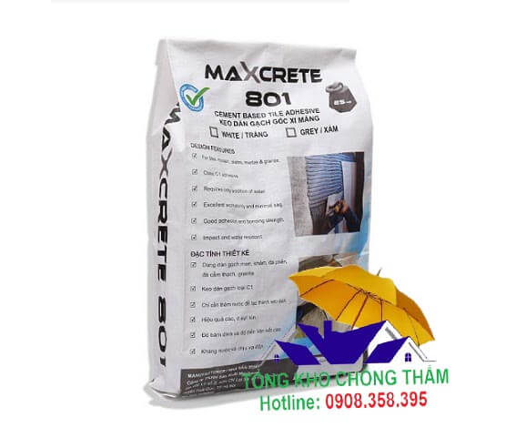 Maxcrete 801 - Keo ốp lát gạch đá cao cấp C1 dùng trong nhà ngoài trời