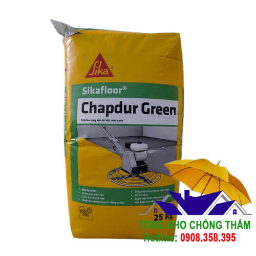 Sikafloor Chapdur Green - Bột tăng cứng bề mặt sàn bê tông màu xanh