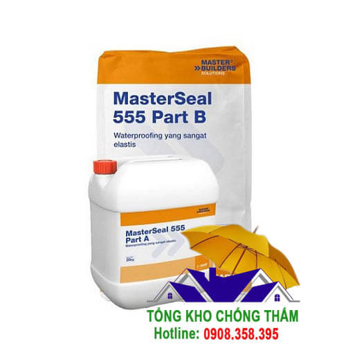 Masteseal 555 Chống thấm gốc xi măng 2 thành phần polymer mềm dẻo