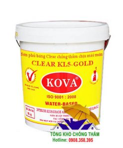 Kova Clear KL5 - Gold Sơn phủ bóng Clear chống thấm
