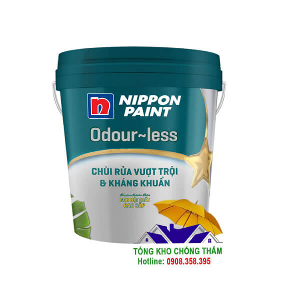 Sơn phủ Nippon Odourless chùi rửa vượt trội và kháng khuẩn