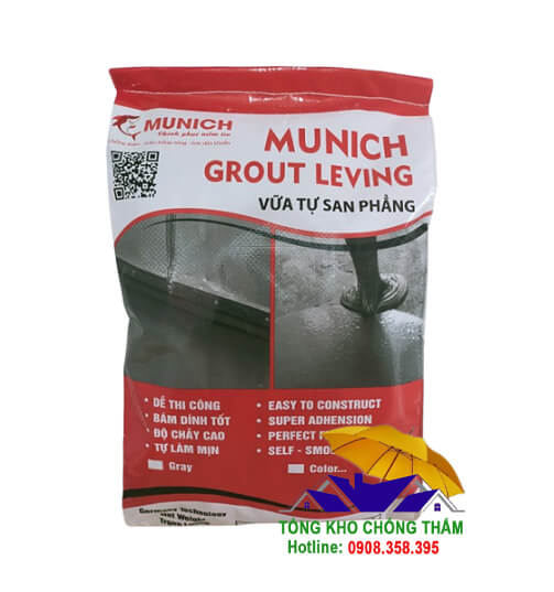 Munich Grout Leving Vữa tự san phẳng 1 thành phần tính năng cao