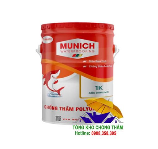 Munich PU 1K Chất chống thấm siêu đàn hồi Polyurethane gốc dung môi