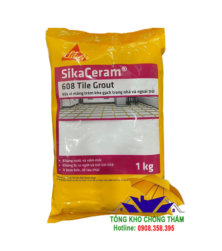 SikaCeram-608 Tile Grout Vữa xi măng trám khe gạch trong nhà và ngoài trời