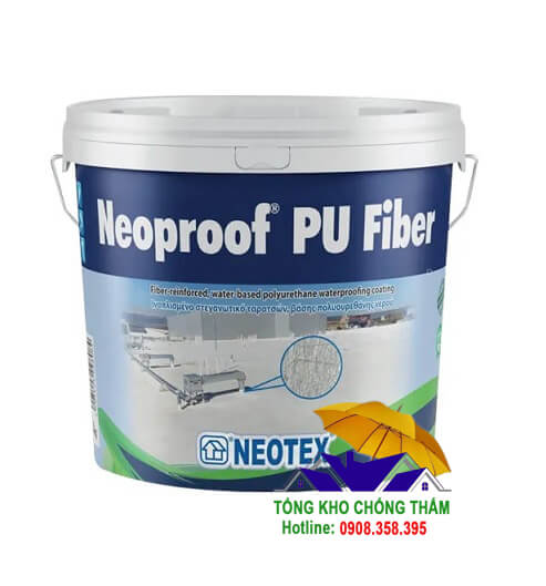Neoproof PU Fiber Lớp phủ chống thấm polyurethane gốc nước gia cố bằng sợi cho mái