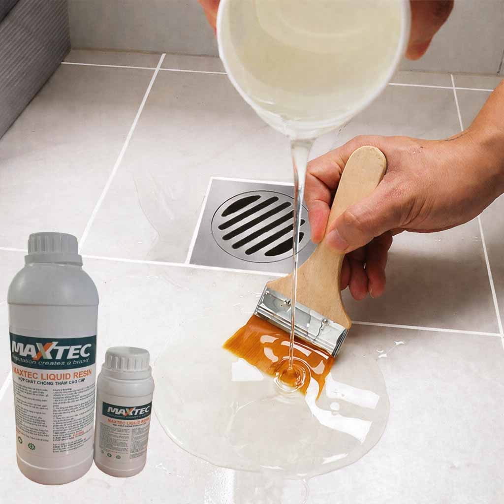 Chống Thấm Nền Nhà Vệ Sinh Trong Suốt Với Maxtec Liquid Resin — Giải Pháp Không Đục Gạch Hiệu Quả