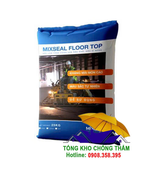 Mixseal Floor Top Bột tăng cứng sàn rác khô gốc xi măng