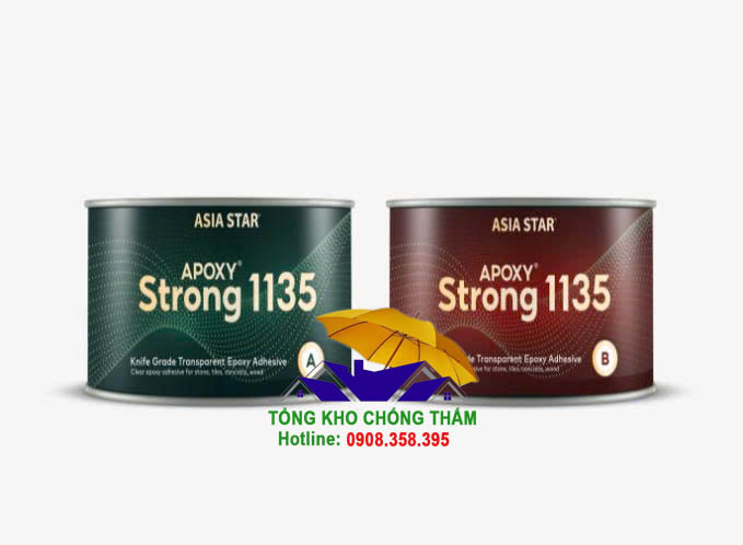 Apoxy Strong 1135 Keo gốc Epoxy 2 thành phần trong suốt