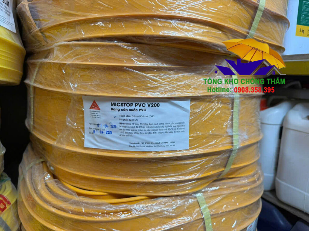 Micstop V200 Băng cản nước PVC xử lý khe co giãn mạch ngừng