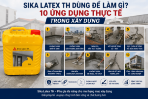 Sika Latex TH dùng để làm gì? 10 ứng dụng thực tế trong xây dựng